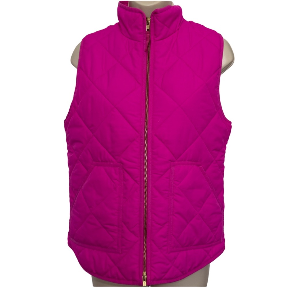 J. Crew Hot Pink Puffer Vest - Picture 4 of 8